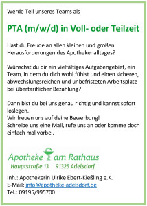 Stellenanzeige PTA 2024